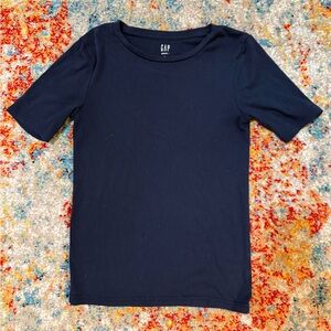 GAP Navy Short-Sleeve Crewneck Shirt